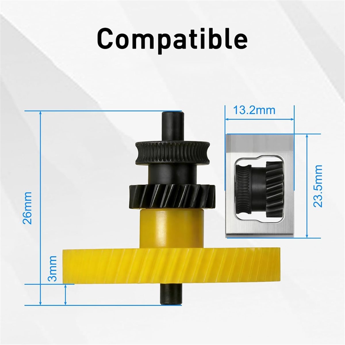 3D Printer Extruder - L70A 3D Printer Extruder Gear Assembly
