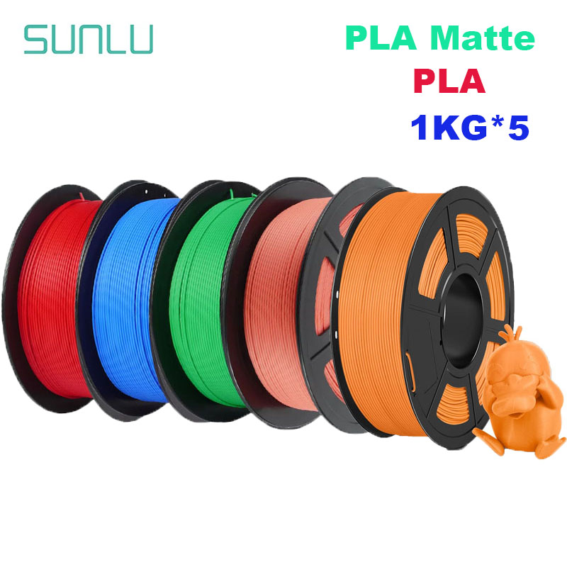 3D Printing Nylon Filament - SUNLU Mix-Color 5Roll PLA/PLA Matte/Clear Filament