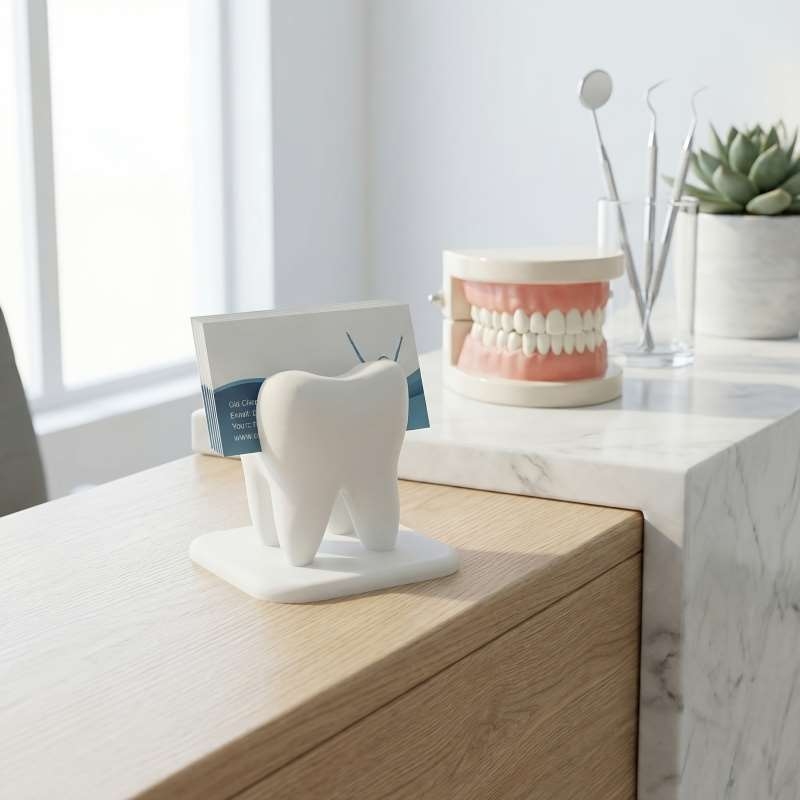 3D Printing Examples - 3D Printed Tooth Shaped Business Card
