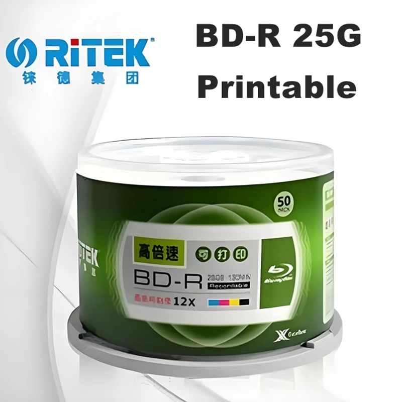 3D Printing Robot - 50PCS/BOX Ritek BD-R 25GB Printable Blu-ray