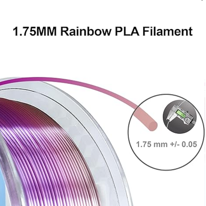 Rainbow Filament Color Change  - Tpu Flexible Filament review and price