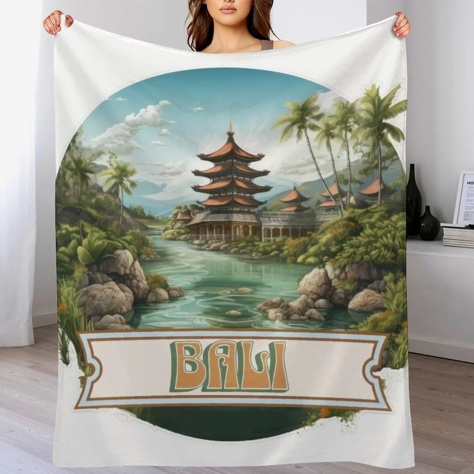 Bali Indonesia Throw Blanket V - 3D Printing Bali review and price