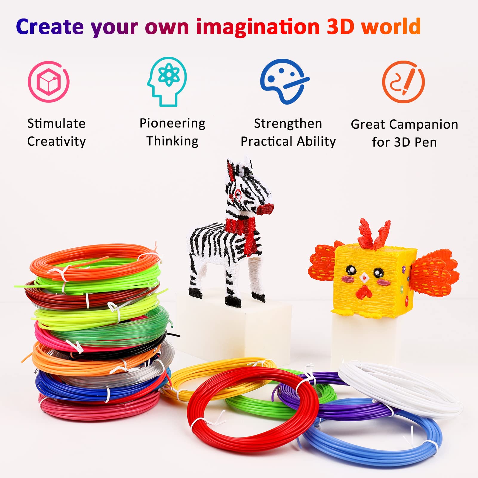 40/32/30 Colors PLA Filament f - 3D Printing Pen For Kids review and price