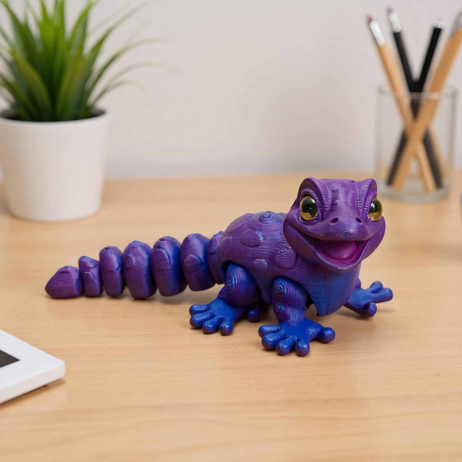 3D Printed Gecko Figurine Liza - 3D Printing Lizard review and price