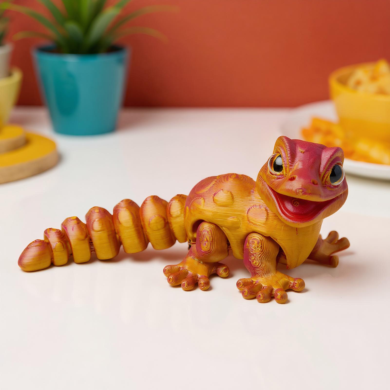 3D Printed Gecko Figurine Liza - 3D Printing Lizard review and price
