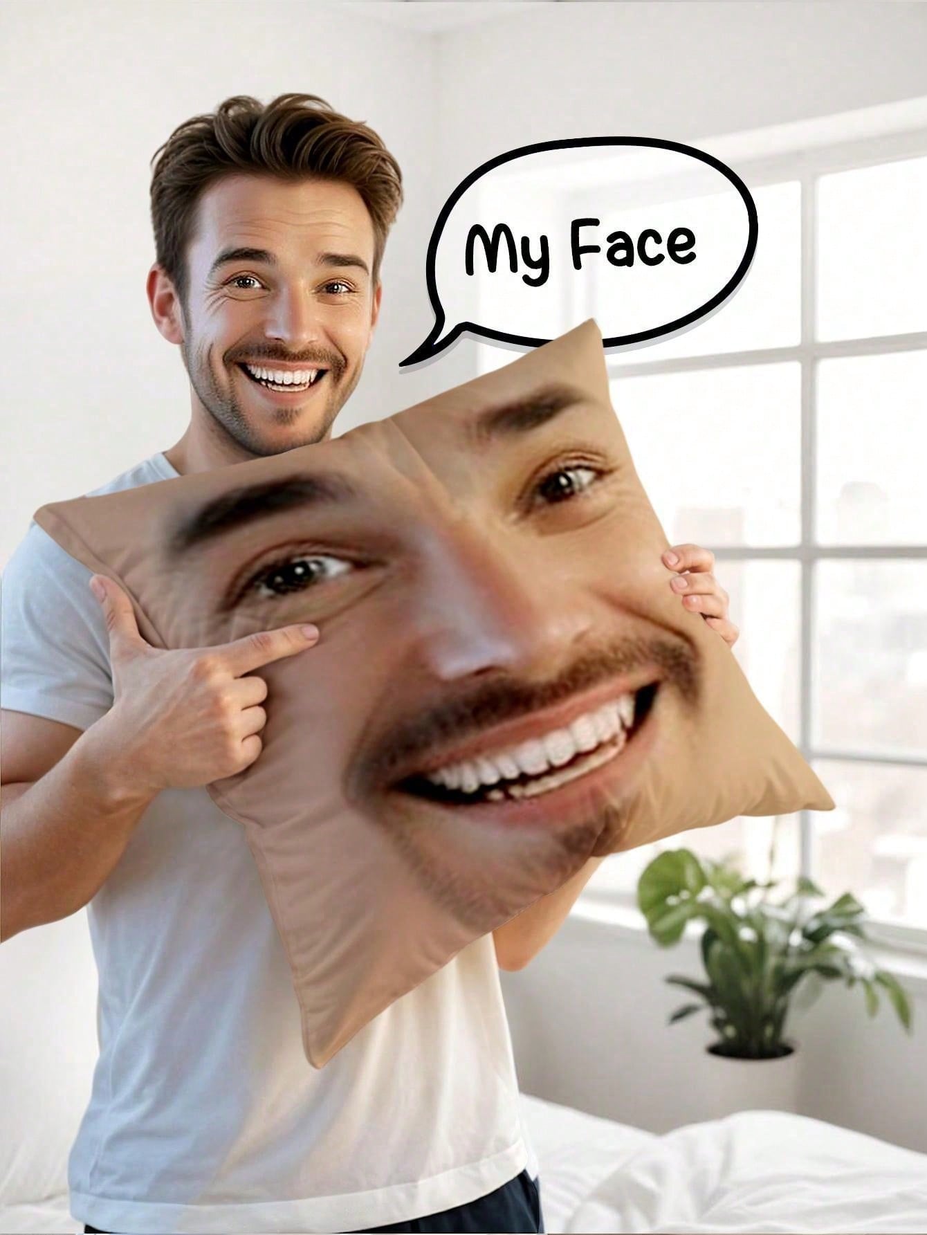 1pc Custom Face Square Pillow  - 3D Printing Custom review and price