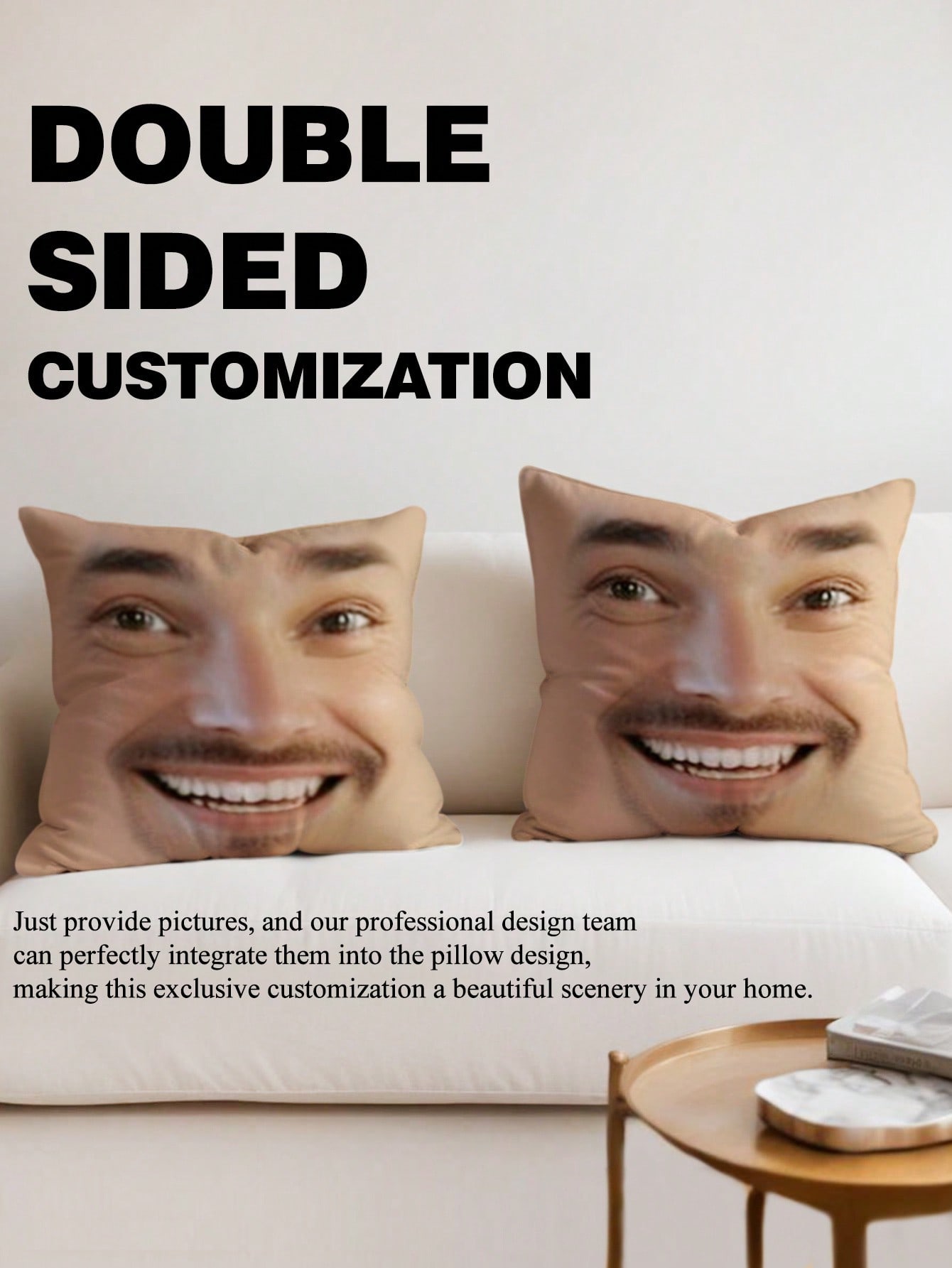 1pc Custom Face Square Pillow  - 3D Printing Custom review and price