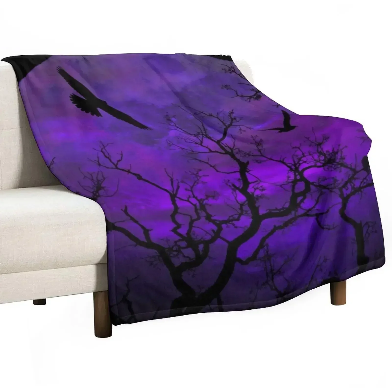 Purple Gothic Moon Throw Blank - 3D Printing Custom review and price
