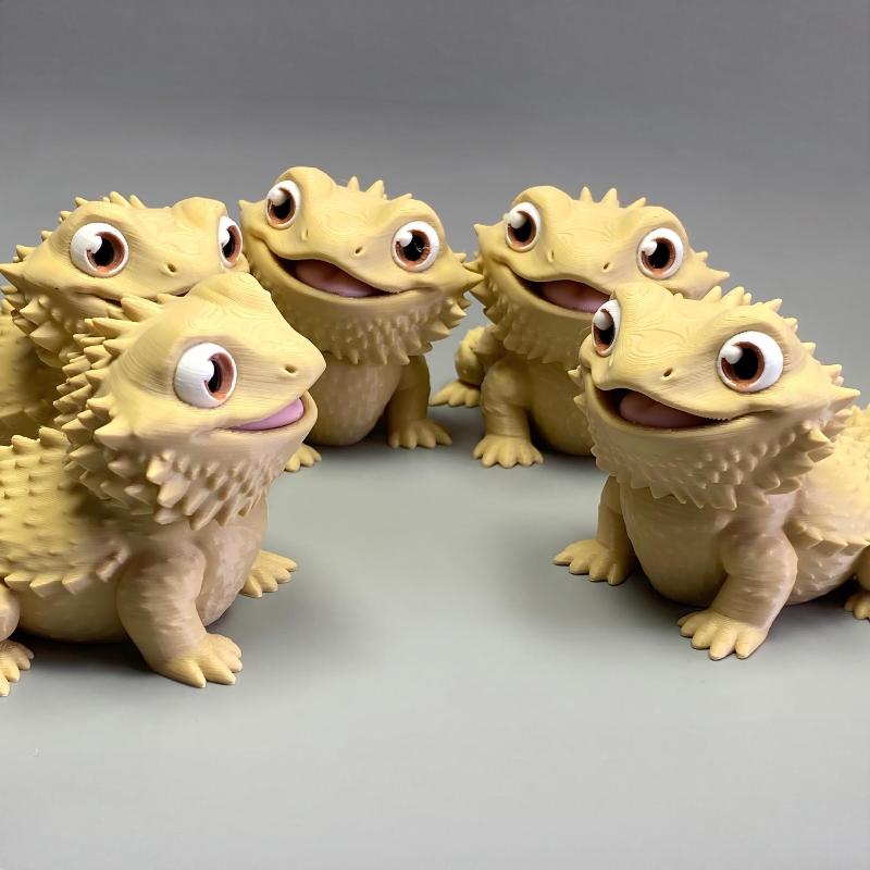 3D Printed Cute Bearded Dragon - 3D Printing Lizard review and price