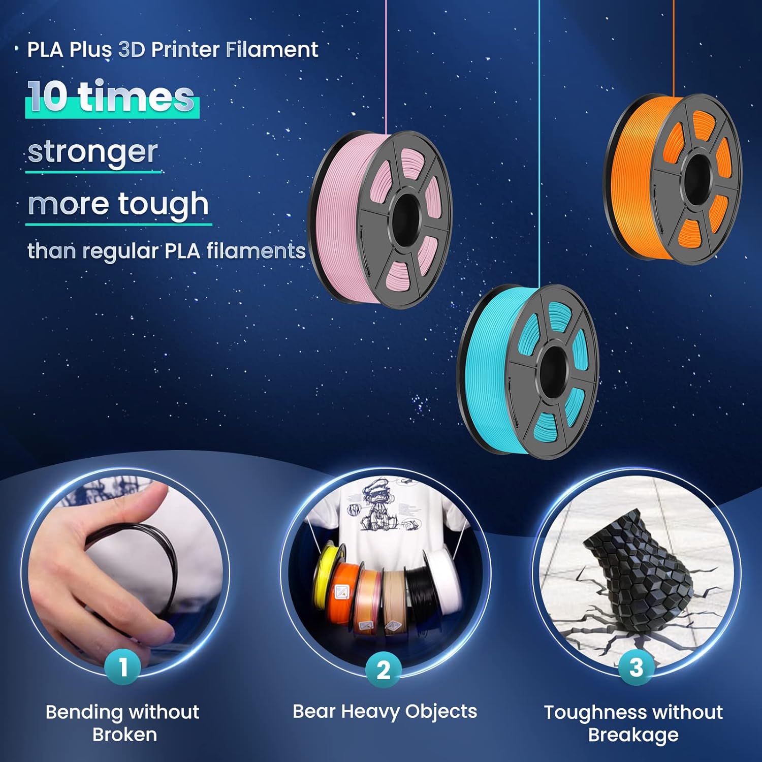 SUNLU 10KG 3D PLA/PETG/PLA PLU - 3D Printing Nylon Filament review and price