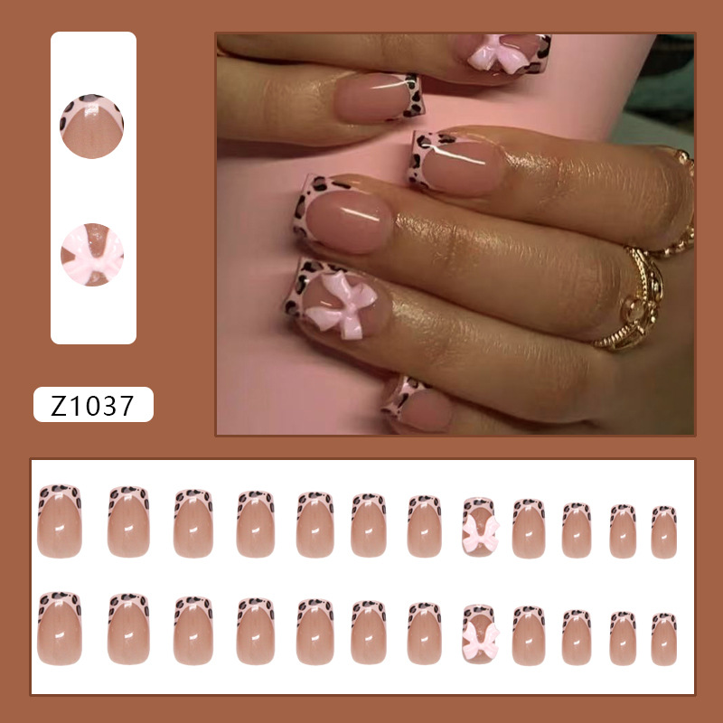 Pink Leopard Print French Tip  - 3D Printing Examples review and price