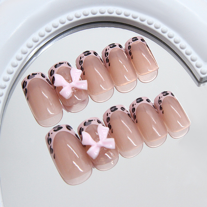 Pink Leopard Print French Tip  - 3D Printing Examples review and price