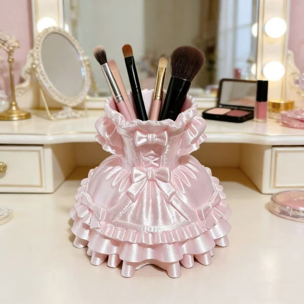 Princess Dress Makeup Brush Ho - 3D Printing Examples review and price