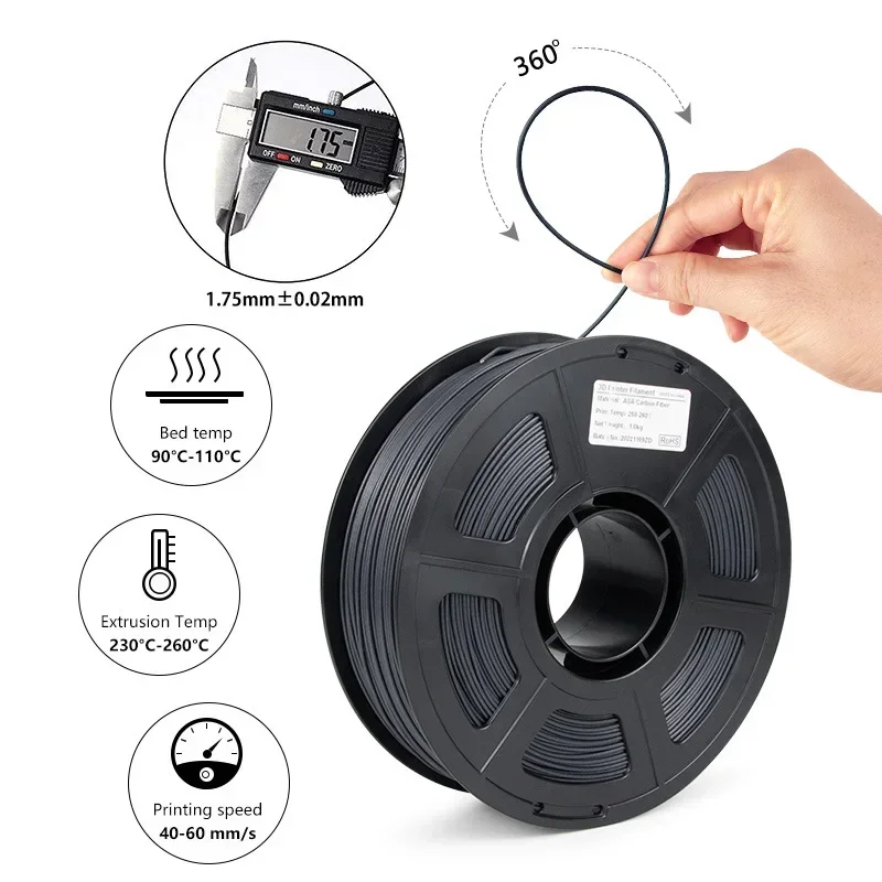 Carbon Fiber ASA Filament 1.75 - Asa Filament Outdoor review and price